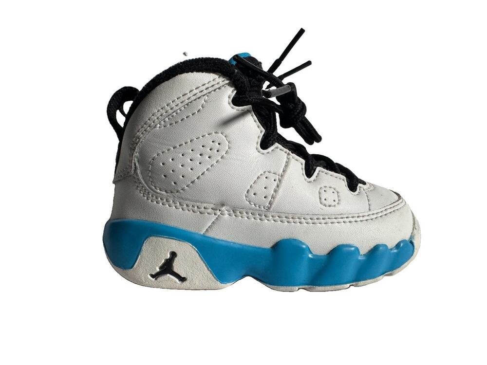 Nike Air Jordan 9 Retro TD Toddler Size 5C White Black Blue 401812-101